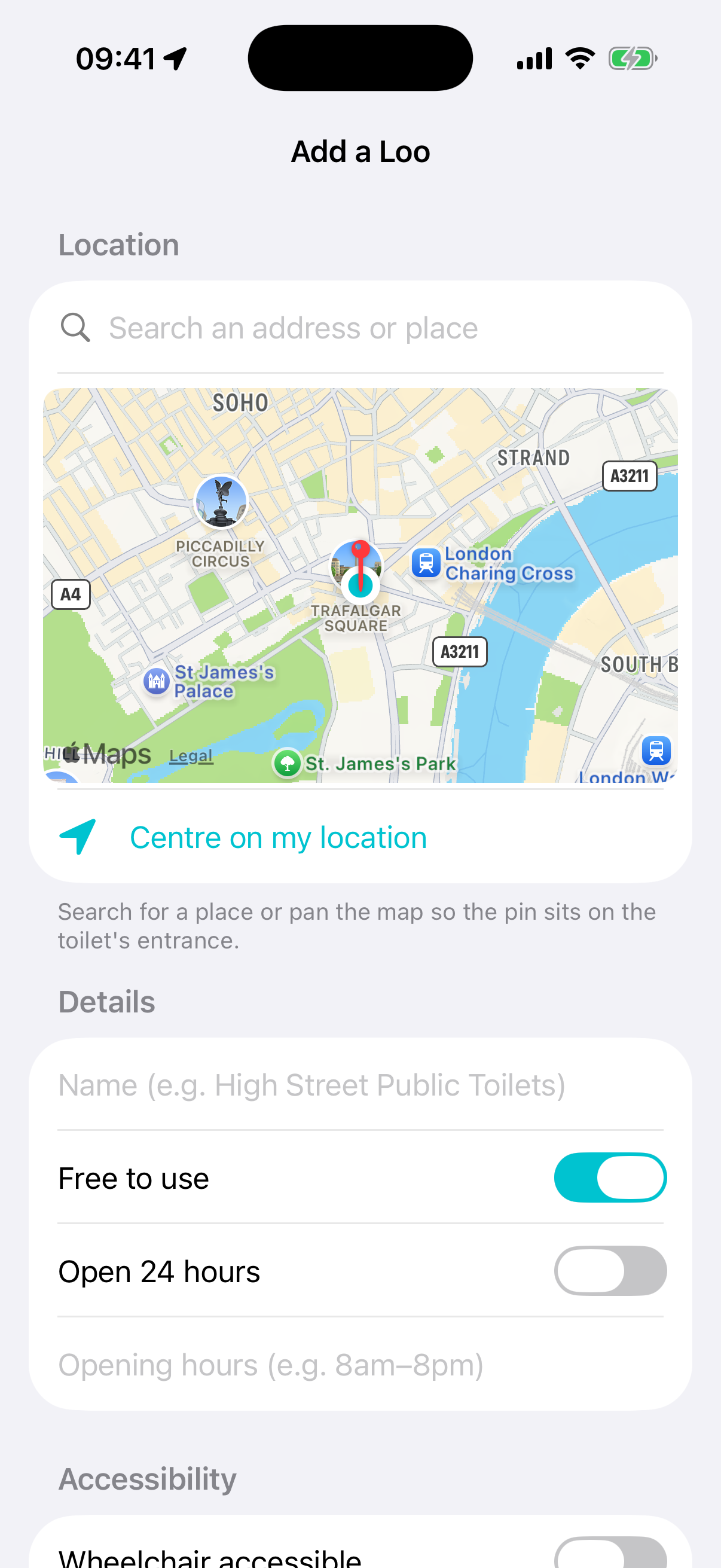 MyLocalLoo β Add a missing loo