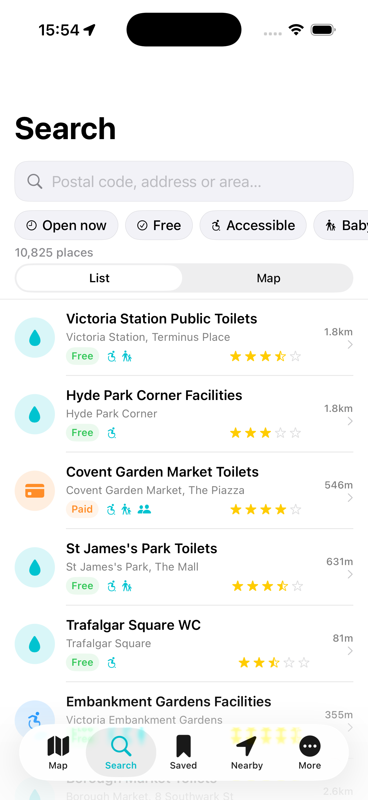 MyLocalLoo β Search anywhere
